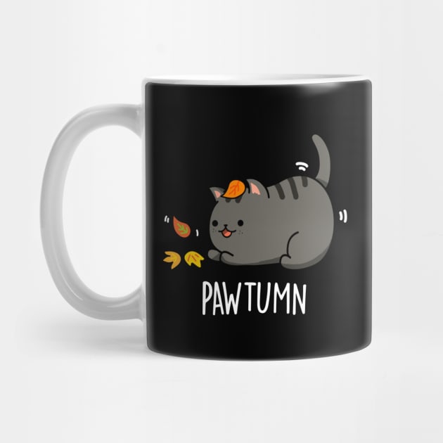 Pawtumn Cute Cat Autum Pun by punnybone